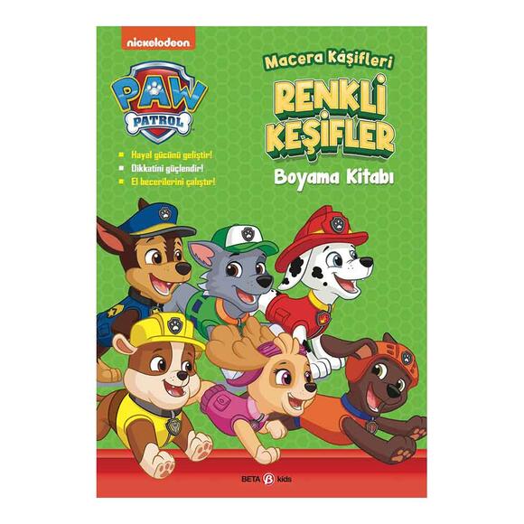 Paw Patrol Macera Kaşifleri Renkli Keşifler Boyama Kitabı