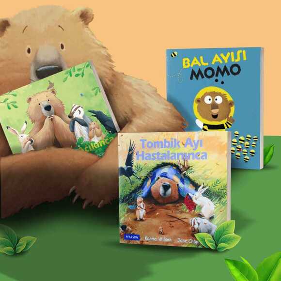 Pearson Set 3 Kitap Tombik Ayı Acıkınca, Tombik Ayı Hastalanınca, Bal Ayısı Momo