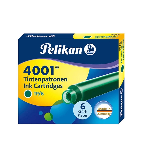 Pelikan Kartuş Serisi TP6X Dolma Kalem Kartuşu Yeşil