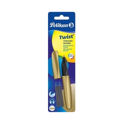 Pelikan P457 Twist Gold Roller Kalem Blisterli - Thumbnail