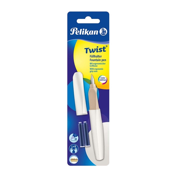 Pelikan P457 Twist Pearl White Dolma Kalem Blisterli