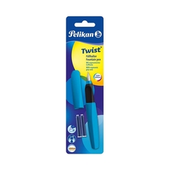 Pelikan P457 Twist Petrol Blue Dolma Kalem Blisterli - Thumbnail