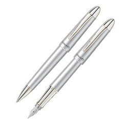 Pelikan Çelik - Pelikan S3000 Dolma+Tükenmez Set Kromaj Kaplama