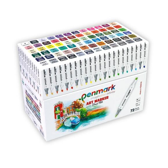 Penmark Art Marker Brush Kalem 72’li Set HS-9000-72