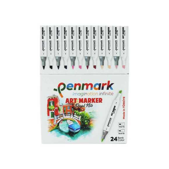 Penmark Çift Uçlu Art Markör 24’lü Set