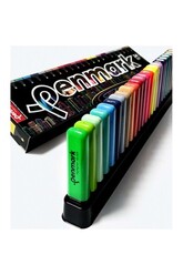 Penmark - Penmark Fosforlu Kalem 16Lı Kutu 4 Neon 4 Pastel 4 Tropik 4 Simli Hs505