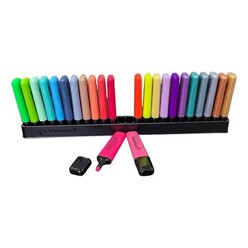 Penmark - Penmark Fosforlu Kalem 24Lü Kutu 6 Neon+6 Pastel + 6 Tropik+6 Simli Hs505