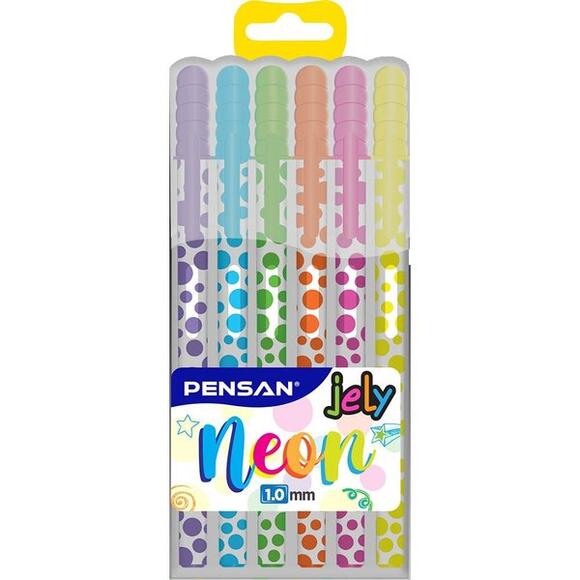 Pensan 2801 Jely Jel Kalem Neon 6’lı Karışık Renk