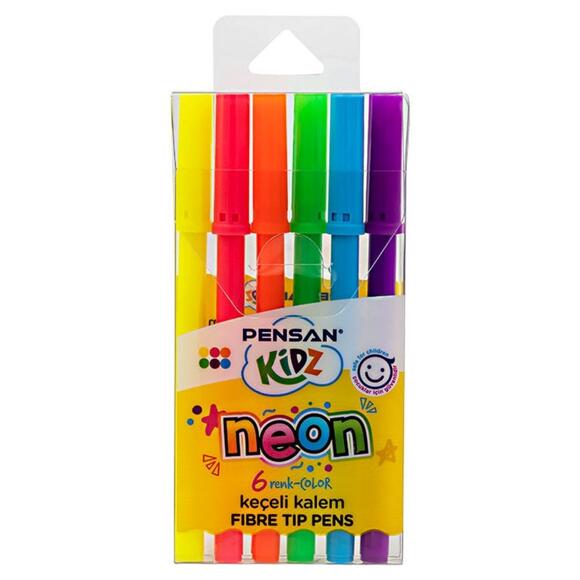 Pensan Kidz Neon Keçeli Kalem 6 Renk 99075