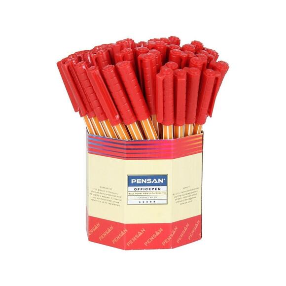 Pensan Tükenmez Kalem Ofispen 60Lı Kutu Kırmızı 1010