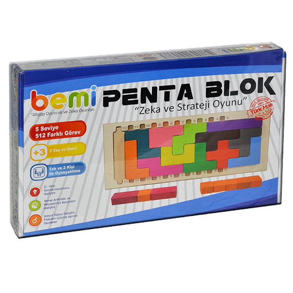 Penta Blok Ahşap Oyunu 1383