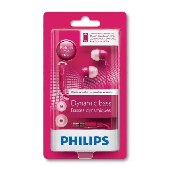 Philips Mikrofonlu Kulakiçi Kulaklık Pembe SHE3595PK