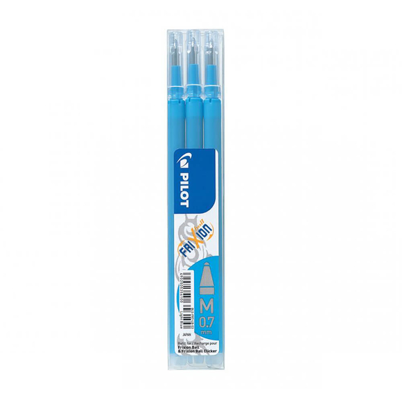 Pilot Frixion Roller Kalem Refili 0.7 mm Açık Mavi 3’lü Set