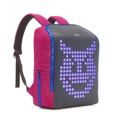 Pix - Pix Led Ekranlı Akıllı Mini Sırt Çantası Mürdüm 819565