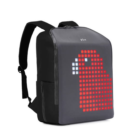 Pix Led Ekranlı Akıllı Mini Sırt Çantası Siyah 819541