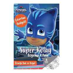 PJ Masks Power Heroes - Süper Kolay Boyama Kitabı - Çıkartma Hediyeli! Örneğe Bak ve Boya! - Thumbnail