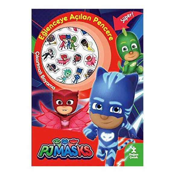 Pjmasks Eğlenceye Açılan Pencere Çıkartmalı Boyama