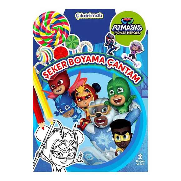 Pjmasks Power Heroes - Şeker Boyama Çantam - Çıkartmalı