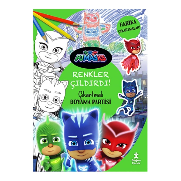 Pjmasks Renkler Çıldırdı Çıkartmalı Boyama Partisi