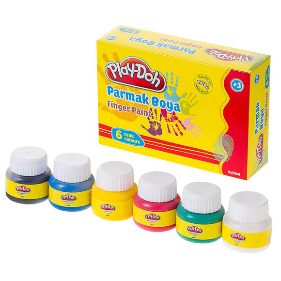 Play-Doh Parmak Boyası 6 Renk 30 ml PLAY-PR001