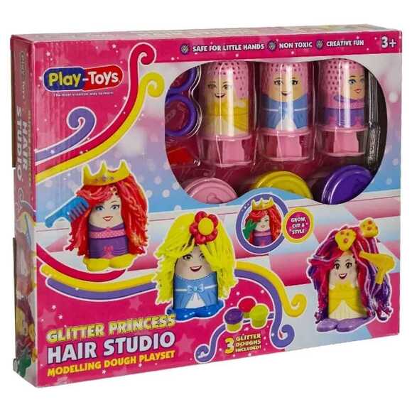 Playtoys Kiddy Oyun Hamuru Prensesler Saç Stüdyosu 