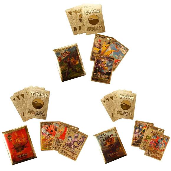 Pokemon Gold Starter Set Oyun Kartı 10 ’Lu Paket