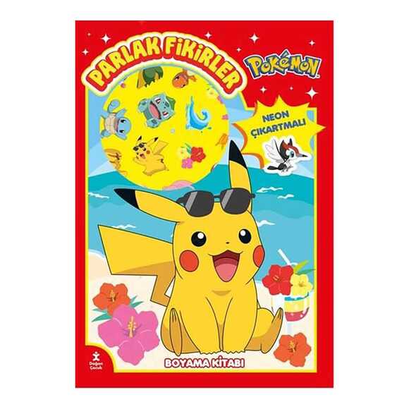 Pokemon - Parlak Fikirler Neon Çıkartmalı Boyama Kitabı