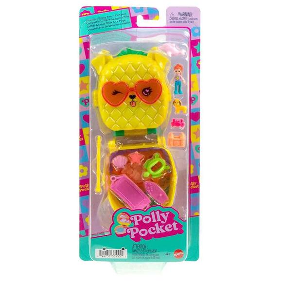 Polly Pocket - Ananas Köpekçik Plajı Mini Oyun Seti JFV00