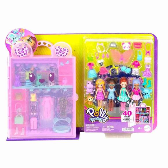 Polly Pocket ve Arkadaşları Renkli Moda Gardırobu Oyun Seti HKW11