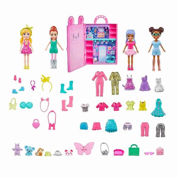 Polly Pocket ve Arkadaşları Renkli Moda Gardırobu Oyun Seti HKW11