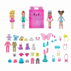 Polly Pocket ve Arkadaşları Renkli Moda Gardırobu Oyun Seti HKW11 - Thumbnail