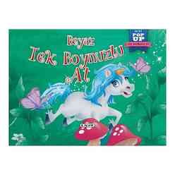 Çiçek Yayınları - Pop-Up Mini Tek Boynuzlu At - Beyaz Tek Boynuzlu At