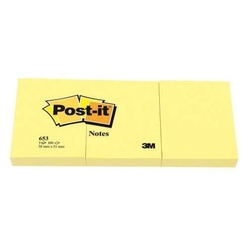 Post-it 100 Yaprak Not Sarı 38x51 mm 653 - Thumbnail