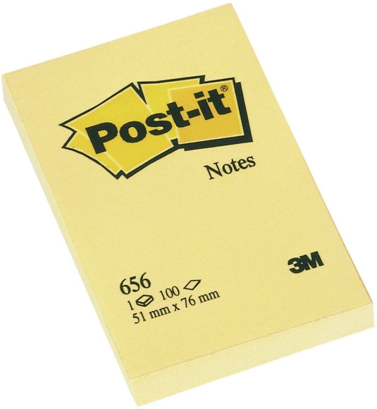 Post-it 100 Yaprak Not Sarı 51x76 mm 656