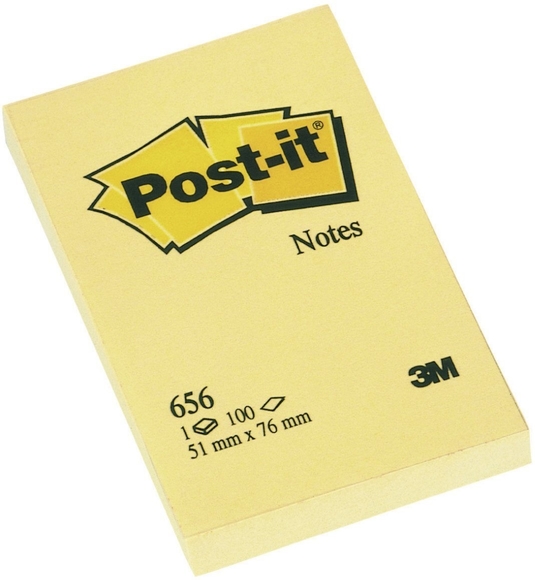 Post-it 100 Yaprak Not Sarı 51x76 mm 656