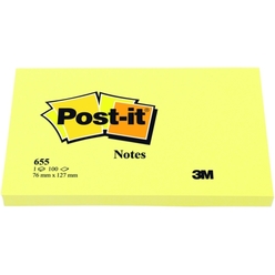 Post-it 100 Yaprak Not Sarı 76x127 mm 655 - Thumbnail