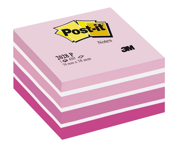 Post-it Küp Not 450 Yaprak 76x76 mm Pembe Tonları 2028-P