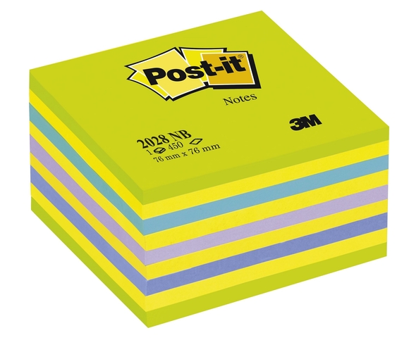 Post-it Küp Not 5 Renk 450 Yaprak 76x76 mm 2028-NB