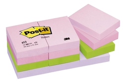 Post-it Not Floral Serisi Pastel Tonları 4 Renk x 3 Blok 100 Yaprak 38x51 mm 653-FL - Thumbnail