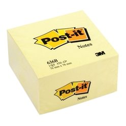 Post-it Sarı 450 Yaprak Küp 76x76 mm 636B - Thumbnail