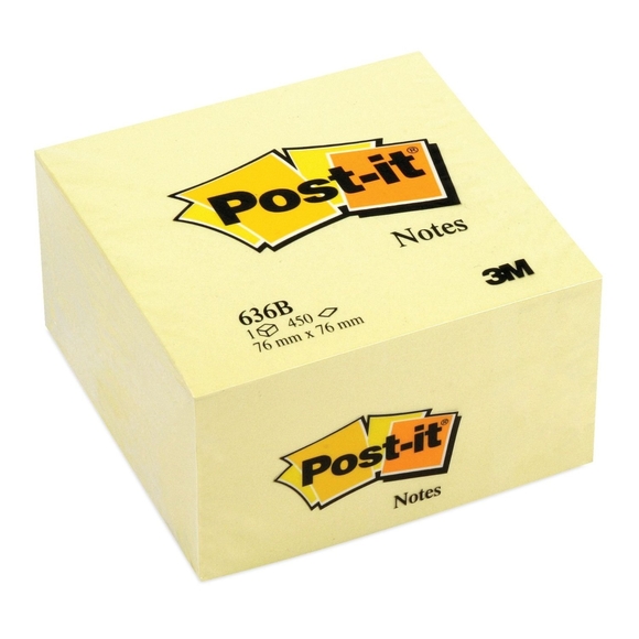 Post-it Sarı 450 Yaprak Küp 76x76 mm 636B