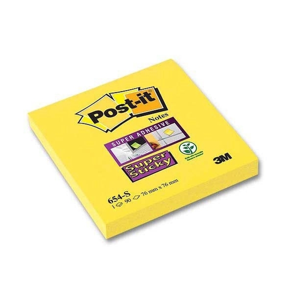 Post-it Super Sticky 90 Yaprak Not Sarı 76x76 mm 654-S