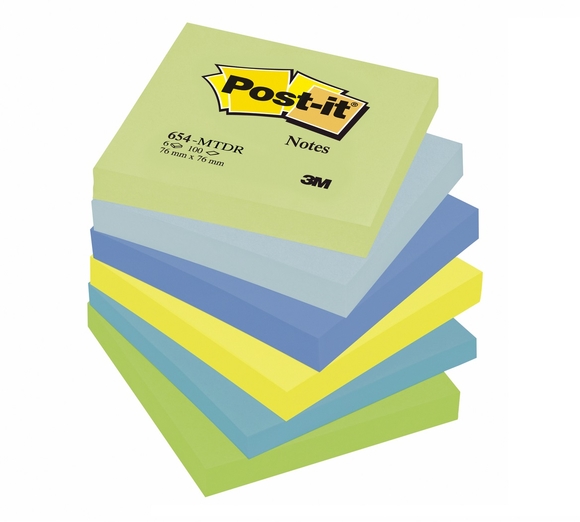 Post-it Yapışkanlı Not Kağıdı 76x76 mm Yeşil Tonlar 654-MT