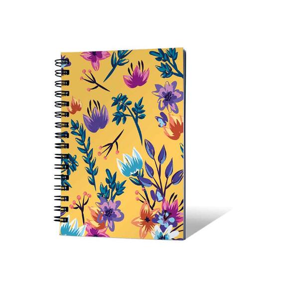 Prestij A6 Spiralli Defter Çiçek 002