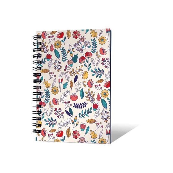 Prestij A6 Spiralli Defter Çiçek 002