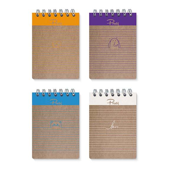 Prestij Sert Kapak Spiralli A6 192 Sayfa Çizgili Defter PRJ-023