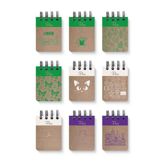 Prestij Sert Kapak Spiralli Çizgisiz Defter 6x8cm 288 Sayfa PRJ-025