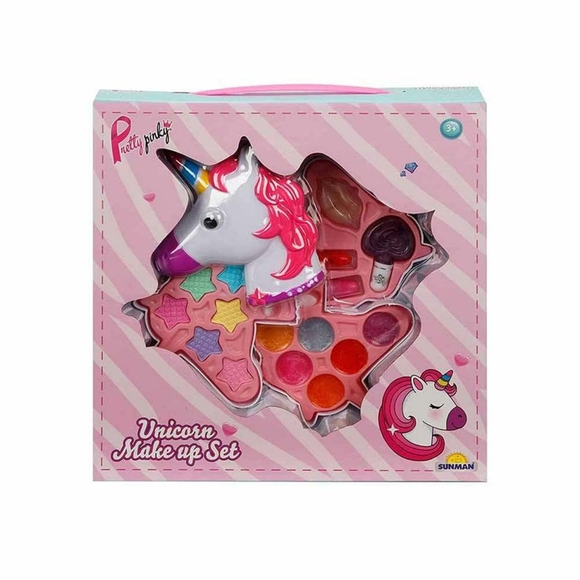 Pretty Pinky Unicorn Şekilli 3 Katmanlı Güzellik Seti