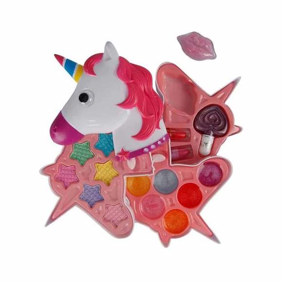 Pretty Pinky Unicorn Şekilli 3 Katmanlı Güzellik Seti