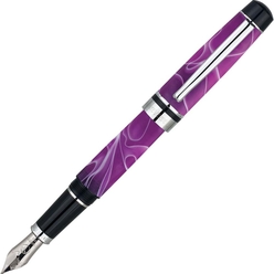 Prima Fountain Pen Purple Swirl - M - Thumbnail